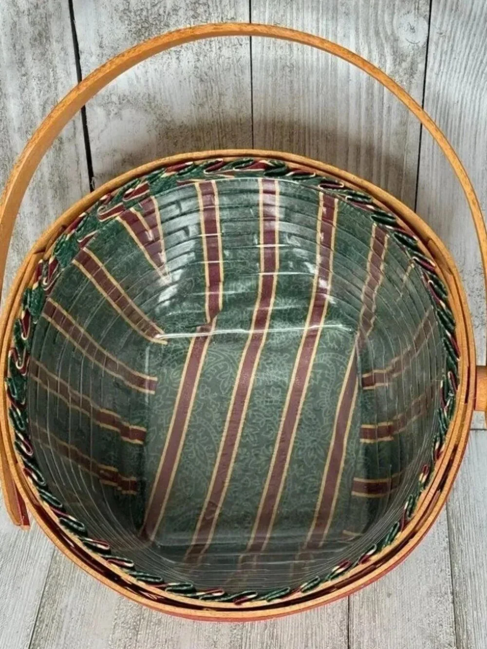 Longaberger Christmas Collection 1994 Ed. Jingle Bell Basket Combo
